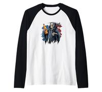 Cool Bottle Grim Reaper Costume per Uomo e Donna Maglia con Maniche Raglan