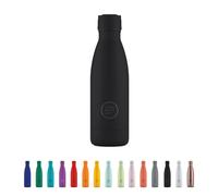 Cool Bottles - Borraccia Termica in Acciaio Inox - 350 ml - Mono Black - 23,5 x 7 cm - Bottiglia Termica Ermetica - Bevande Fredde 36 Ore e Calde 18 Ore - Triple Parete -Cool Technology - Senza BPA