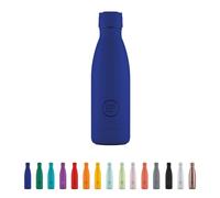 Cool Bottles - Borraccia Termica in Acciaio Inox - 350 ml - Vivid Blue - 23,5 x 7 cm - Bottiglia Termica Ermetica - Bevande Fredde 36 Ore e Calde 18 Ore - Triple Parete -Cool Technology - Senza BPA