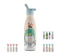 Cool Bottles - Borraccia Termica per Bambini - Bottiglia Acqua Acciaio Inox - 350 ml - Dragon Dreams - Bevande Fredde 36 Ore e Calde 18 Ore - Rifiniture con Disegno in Rilievo - Senza BPA