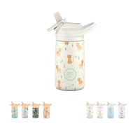 Cool Bottles - Bottiglia d'acqua in acciaio inox per bambini, bottiglia termica per bambini - Bevande fredde per 36 ore e calde per 18 ore- Whisker Kittens 350ml