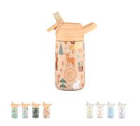 Cool Bottles - Bottiglia d'acqua in acciaio inox per bambini, bottiglia termica per bambini - Bevande fredde per 36 ore e calde per 18 ore- Woodland Buddies 350ml