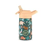 Cool Bottles - Bottiglia termica in acciaio inox - Formato compatto - Bevande fredde 36 ore e calde 18 ore - Rainforest Refuge 350ml