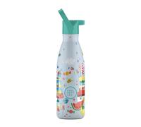 Cool Bottles - Bottiglia termica per bambini - Bottiglia d'acqua in acciaio inossidabile - 350 ml - Candy Land- Bevande fredde 36 ore e calde 18 ore - Finitura con vernice a rilievo - Senza BPA