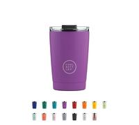 Cool Bottles - Tumbler - Bicchiere Termico in Acciaio Inossidabile - 330 ml - Vivid Violet - Tazza da Caffè - Coperchio Ermetico - Bevande Fredde 10 ore e Calde 5 ore - Finitura Antimacchia
