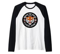 Cool Break The Rules Wild Tiger Kyoto Japan Graphic Design Maglia con Maniche Raglan