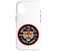 Cool Break The Rules Wild Tiger Tokyo Japan Graphic Design Custodia per iPhone 16