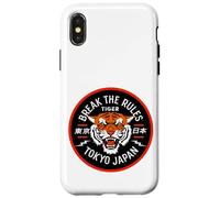 Cool Break The Rules Wild Tiger Tokyo Japan Graphic Design Custodia per iPhone X/XS
