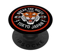 Cool Break The Rules Wild Tiger Tokyo Japan Graphic Design PopSockets PopGrip Adesivo