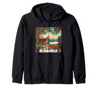 Cool Bulgaria Natura e Wild View con Lynx Graphic Look Felpa con Cappuccio