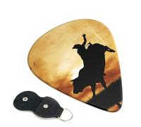Cool Bull Riding Plettri per chitarra stampata 6 pezzi Plettro per chitarra elettrica acustica per basso chitarre acustiche elettriche ukulele sottile medio spessore set 0,46 mm