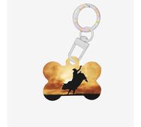 Cool Bull Riding Stampa Dog Tag Osso A Forma Di Doppio Modello Lati Del Cane ID Tag A Forma Di Osso Pet Name Tags Dog Collar Tags
