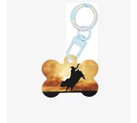 Cool Bull Riding Stampa Dog Tag Osso A Forma Di Doppio Modello Lati Del Cane ID Tag A Forma Di Osso Pet Name Tags Dog Collar Tags