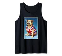 Cool Bulldog Inglese in Union Jack Flag Vest Divertente retrò Canotta