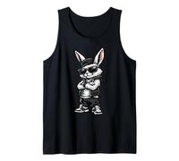 Cool Bunny in Streetwear with Sunglasses Confident Easter Canotta