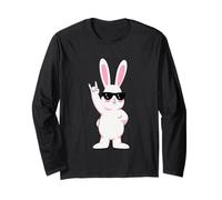Cool Bunny Rock On Funny Rabbit Occhiali da Sole Design Maglia a Manica