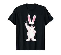 Cool Bunny Rock On Funny Rabbit Occhiali da Sole Design Maglietta