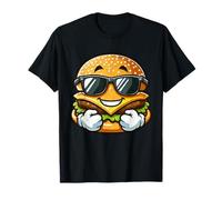 Cool Burger Happy Fast Food Occhiali da Sole Summer Grunge Maglietta