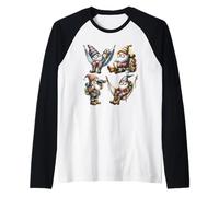 Cool Camping Gnomes for Dad Life And Mom Hikers Funny Hiking Maglia con Maniche Raglan