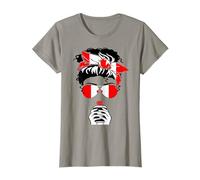 Cool Canadian Coffee Mamma Mamma Ragazza Zia Canada Bandiera Grafica Maglietta