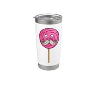 Cool Candy con baffi barba per gli amanti del lecca-lecca Bicchiere termico in acciaio inox doppia parete