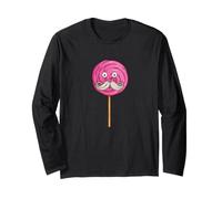 Cool Candy con Baffi Barba per Gli Amanti del Lecca-Lecca Maglia a Manica