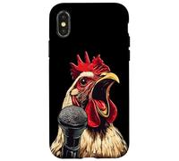 Cool canto gallo con microfono costume per ragazzi e ragazze Custodia per iPhone X/XS