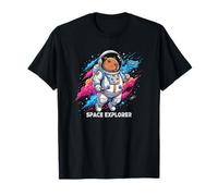 Cool Capybara Astronauta Space Explorer Bandiera Maglietta