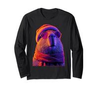 Cool Capybara con Occhiali da Sole Sciarpa Invernale Animale Hipster Maglia a Manica