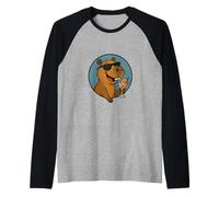 Cool Capybara Estate Vacanze Fun Animal Maglia con Maniche Raglan