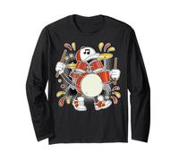 Cool Cartoon Drum Kit Jam Maglia a Manica