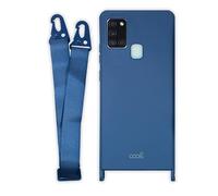 Custodia sospesa blu per Samsung Galaxy A21s