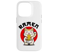 Cool Cat Eats Ramen Novelty Graphic Tees & Cool Designs fun Custodia per iPhone 14 Pro
