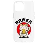 Cool Cat Eats Ramen Novelty Graphic Tees & Cool Designs fun Custodia per iPhone 15
