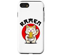 Cool Cat Eats Ramen Novelty Graphic Tees & Cool Designs fun Custodia per iPhone SE (2020) / 7/8