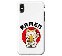 Cool Cat Eats Ramen Novelty Graphic Tees & Cool Designs fun Custodia per iPhone X/XS
