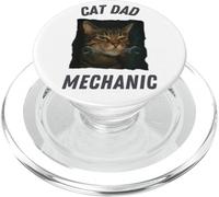 Cool Cat Holding Una Chiave In La Sua Bocca Gatto Papà Meccanico PopSockets PopGrip per MagSafe