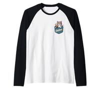 Cool Cat in Occhiali da Sole con Bevanda al Cocco e Tasca Chillax Maglia con Maniche Raglan