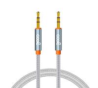 Cool cavo jack 3,5 mm maschio/maschio 1 m nylon argento