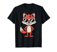 Cool Charming Red Fox with Sunglasses Maglietta