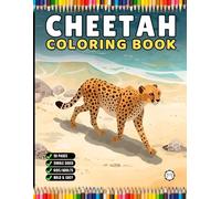 Cool Cheetah Coloring Book Gift for Adults Kids Boys Girls Teens Youth 50 Pages Single Sided Relaxation Wildlife Safari Zoo Animal Coloring Pages: ... Bold and Easy Simple Cheetah Coloring Sheets