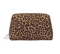 Cool Cheetah Leopard chiusura a cerniera borsa cosmetica portatile impermeabile in pelle per casa viaggi per organizzare articoli da toeletta vari, bianco, Taglia unica