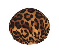 Cool Cheetah Leopard Cuffia da doccia per le donne riutilizzabile a doppio strato cuffia da bagno tappi per capelli fascia elastica impermeabile da donna spa salone doccia cappelli per capelli