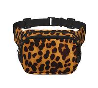 Cool Cheetah Leopard Marsupio da donna, impermeabile, regolabile, alla moda, casual, a tracolla, per corsa, allenamento, escursionismo, viaggi, nero, taglia unica, Nero , Taglia unica