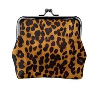 Cool Cheetah Leopard piccolo portamonete da donna, portafoglio con chiusura a bacio in pelle carino portamonete mini portamonete portachiavi