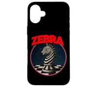 Cool Chess Horse in Zebra Style Illustration Graphic Designs Custodia per iPhone 16 Plus
