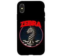 Cool Chess Horse in Zebra Style Illustration Graphic Designs Custodia per iPhone X/XS