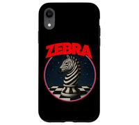 Cool Chess Horse in Zebra Style Illustration Graphic Designs Custodia per iPhone XR
