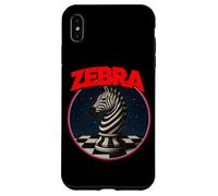 Cool Chess Horse in Zebra Style Illustration Graphic Designs Custodia per iPhone XS Max