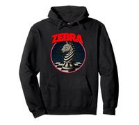Cool Chess Horse in Zebra Style Illustration Graphic Designs Felpa con Cappuccio